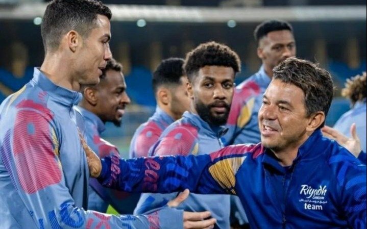 Cristiano Ronaldo recibió a Marcelo Gallardo en Arabia Saudita