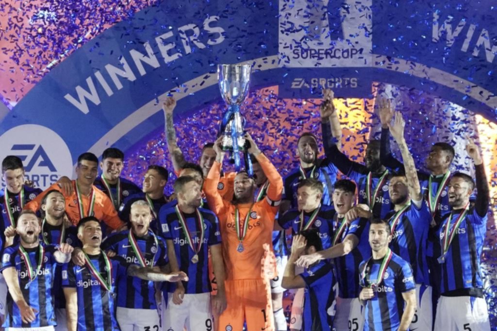 Inter, con un gol de Lautaro Martínez, ganó la Supercopa