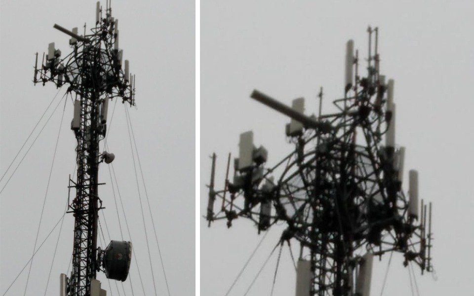 Una antena telefónica del casco urbano se despedaza y preocupa a los vecinos