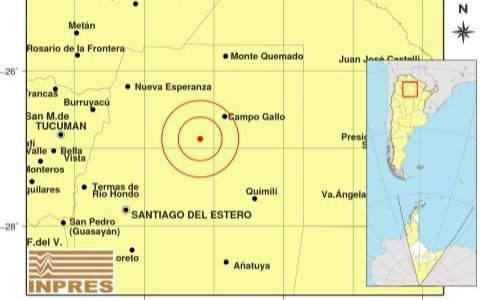 Se registró un fuerte sismo en Santiago del Estero 