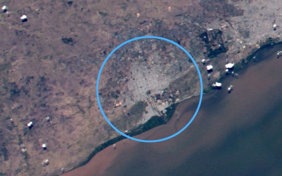 Viral: La Plata desde el espacio, la foto que compartió un astronauta japonés