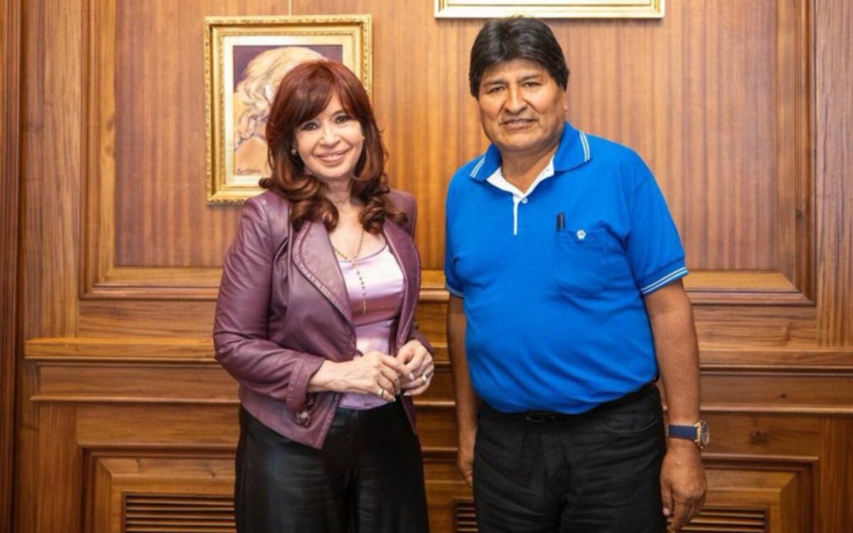 Cristina Fernández se reunió con Evo Morales en el Senado