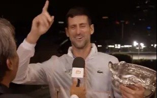 VIDEO. Djokovic se subió a la Scaloneta y después del campeonato en el Abierto de Australia, cantó "Muchachos"