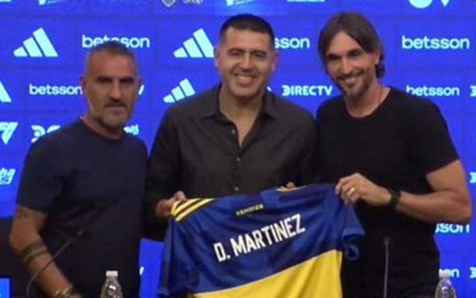 Riquelme presentó a Diego Martínez: "El desafío más importante de mi vida", dijo el DT de Boca