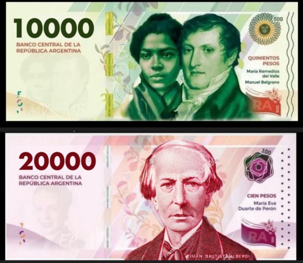 Cuándo circularán los nuevos billetes de $10.000 y $20.000