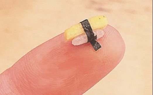 El adorable sushi hecho con un solo grano de arroz