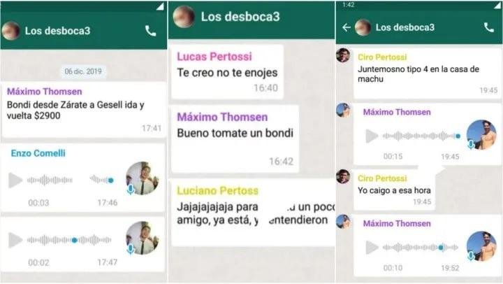 Revelan chats inéditos de los asesinos de Báez Sosa