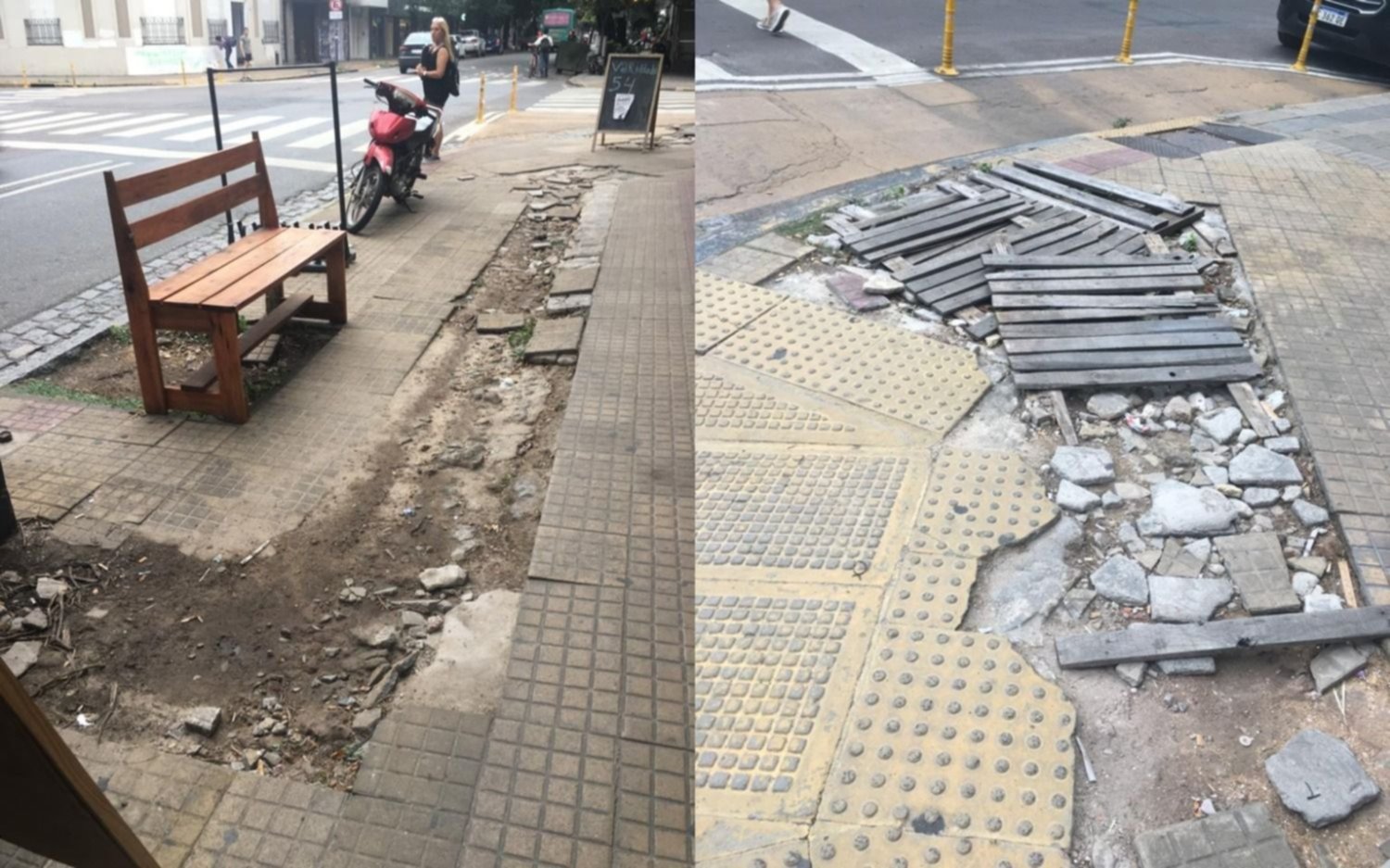 Hicieron una obra y dejaron la calle rota en pleno centro