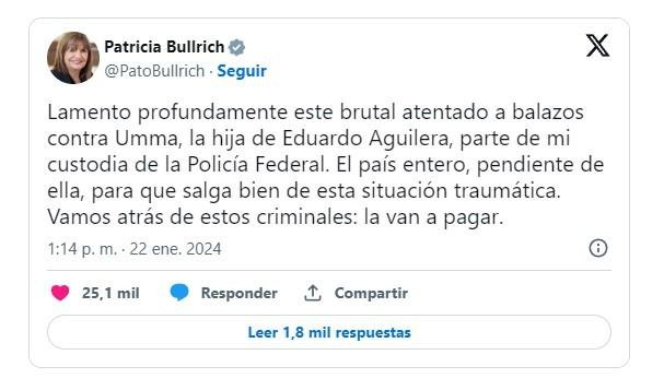 El duro mensaje de Milei y Bullrich a los asesinos de Umma: “La van a pagar”