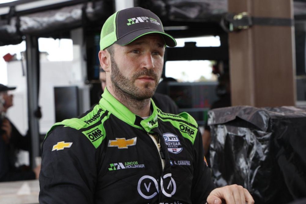 Agustín Canapino fue el más rápido en la tanda de ensayos del IndyCar
