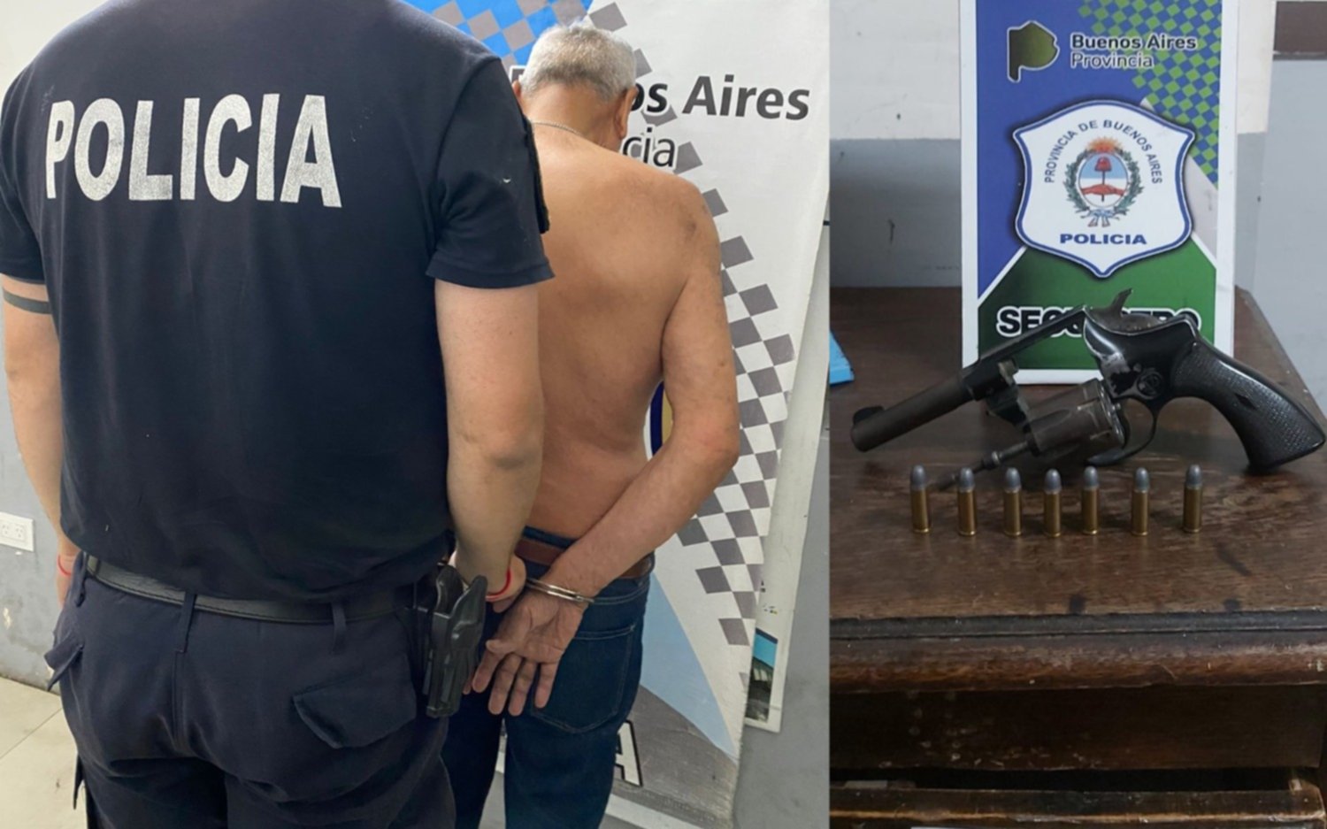 Cayó un jubilado por amenazar a su pareja con arma de fuego en Berisso