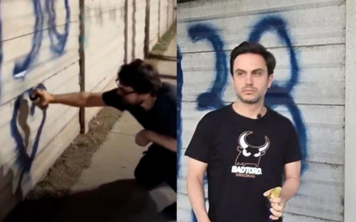 Fuerte disputa entre Grabois y Marra por una pintada celebrando la aparición del nieto 138 : "Solucionado"