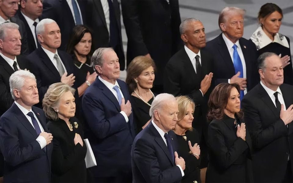 El funeral de Jimmy Carter juntó a Joe Biden, Donald Trump, Barack Obama, Bill Clinton y George W. Bush