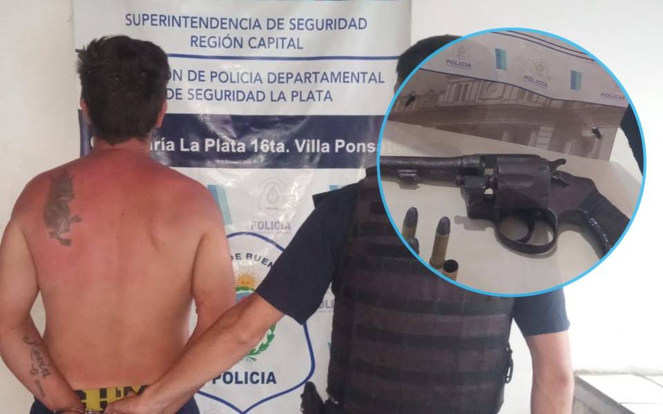 Drama familiar en La Plata: discutieron, la amenazó, disparó al aire y terminó detenido