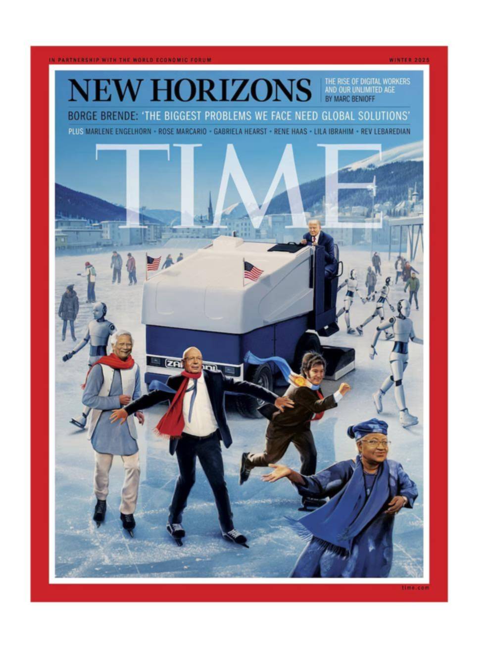 Milei, en la tapa de una edición especial de Time