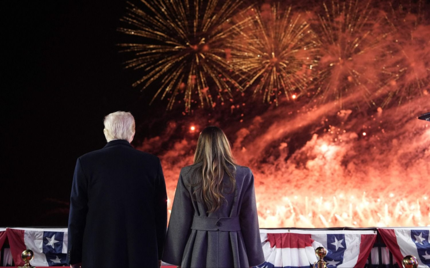 Donald Trump festejó su regreso a la Casa Blanca con un show de fuegos artificiales