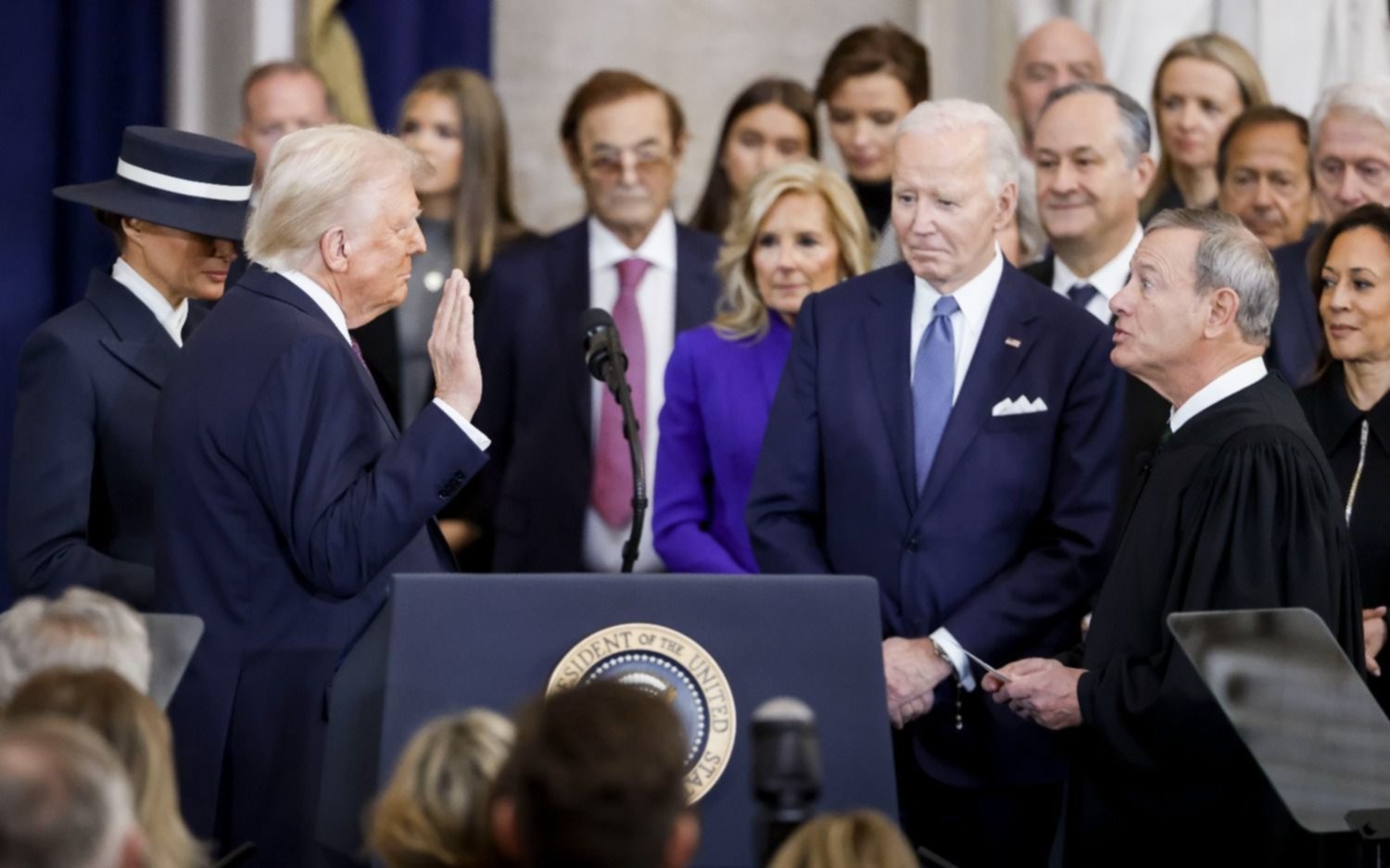 Las fotos de la asunción de Donald Trump
