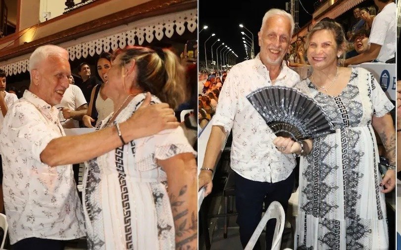 Los padres de Wanda y L-Gante, juntos en el Carnaval