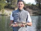 Se sacan buenas truchas marrones y arco iris en el río Quilquihue