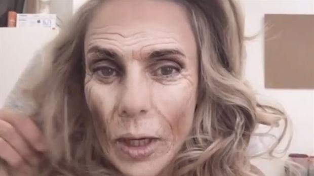 El maquillaje que convirtió a una actriz de 38 en una abuela de 83