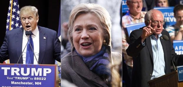 Trump y Bernie Sanders ganaban las primarias de New Hampshire