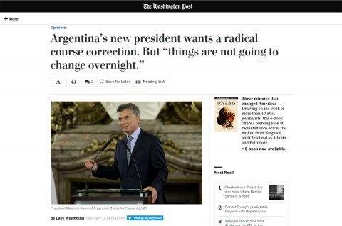 Señales de Macri ante el Washington Post