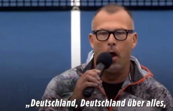 VIDEO: Grave error con el himno alemán en la Copa Federación