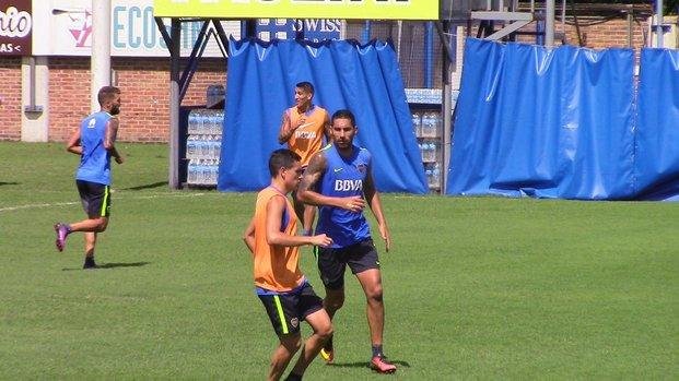 Insaurralde y Silva entrenaron junto a sus compañeros