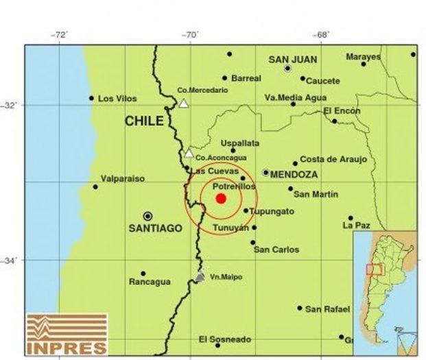 Un temblor de 5,3 grados sacudió Mendoza