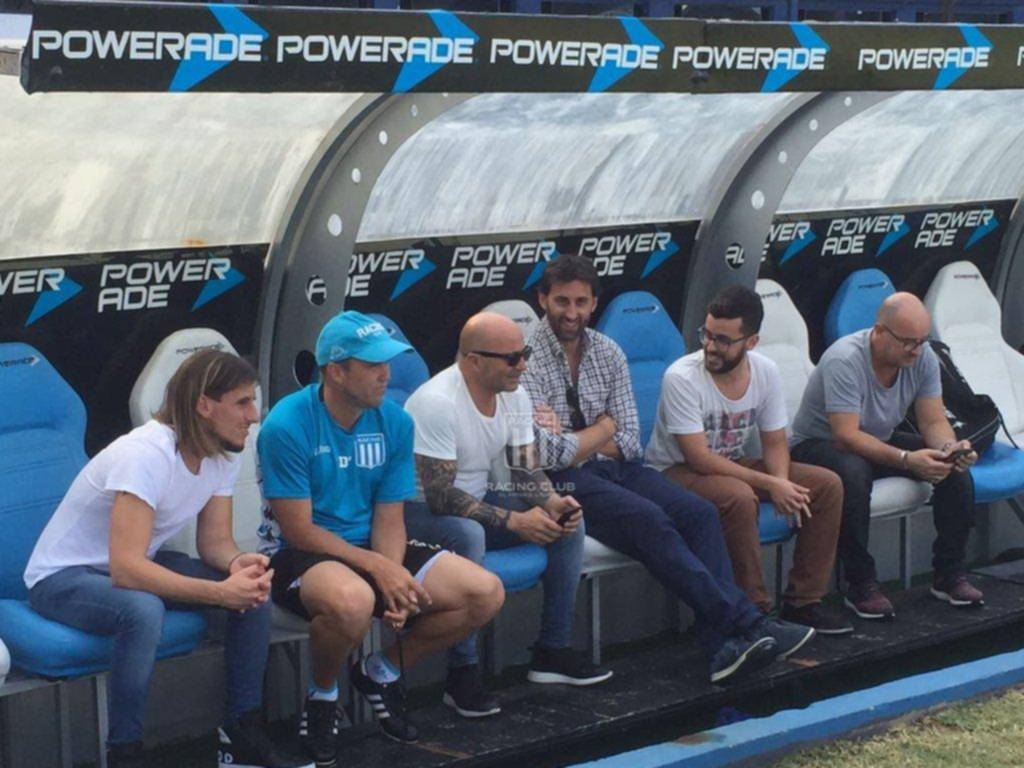 Sampaoli visitó Racing y a Lautaro Martínez