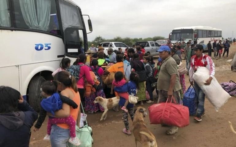 Más de 3 mil pobladores aislados y cerca de 800 evacuados por la crecida del Pilcomayo