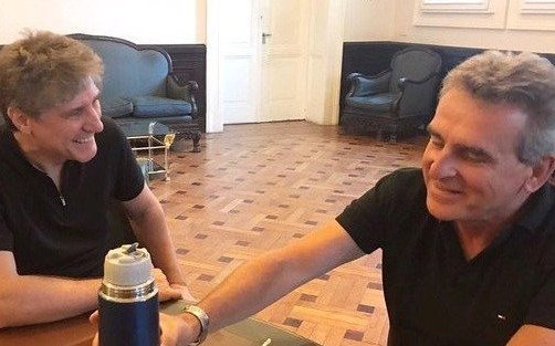 Boudou volvió al Congreso para visitar a Agustín Rossi