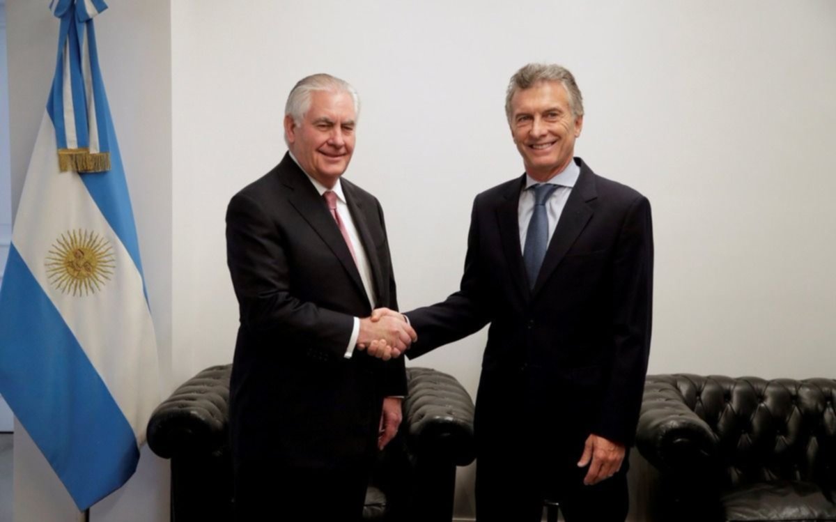 Macri recibió al secretario de Estado norteamericano en la residencia de Olivos