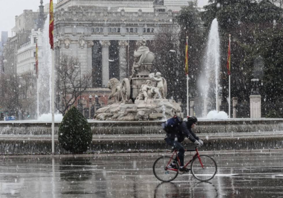 Intenso temporal de nieve en España