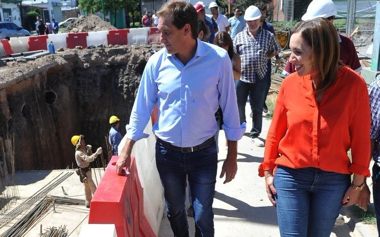 Vidal recorrió obras para evitar inundaciones en La Plata