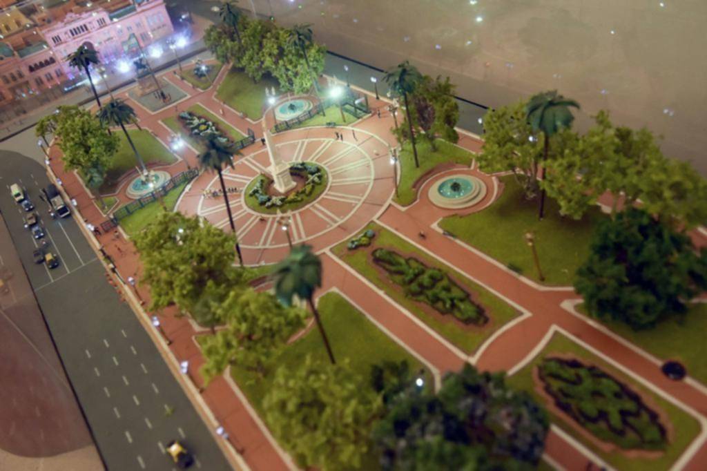 Una fiel maqueta de la Casa Rosada