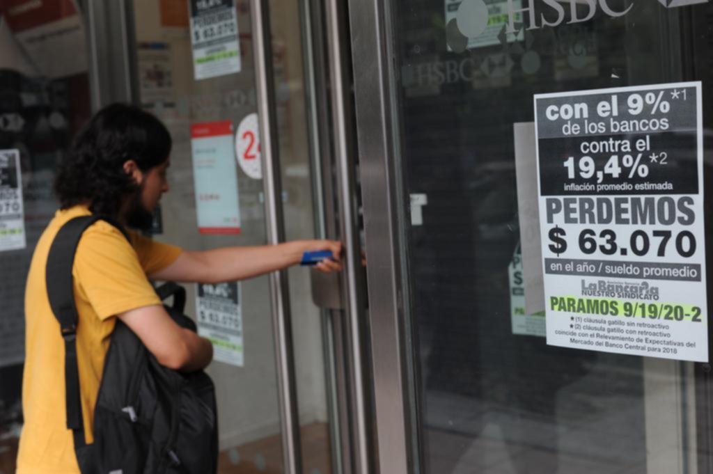El gremio bancario aseguró que el paro tuvo un acatamiento del 96 por ciento