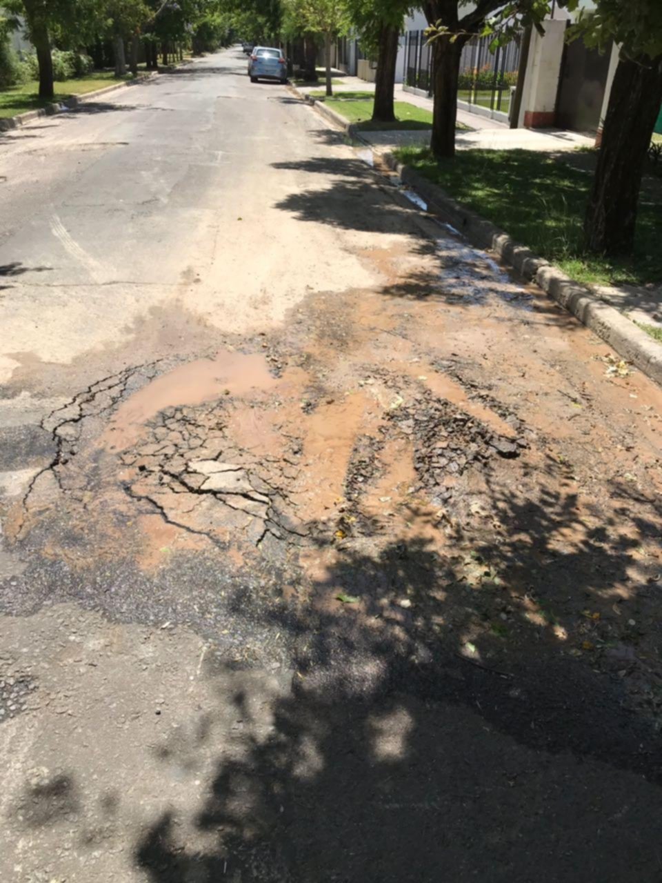 Más quejas por una calle en la que el asfalto no da más