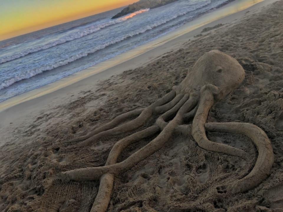 Con esculturas de arena, el arte platense de construir muñecos desembarcó en la playa