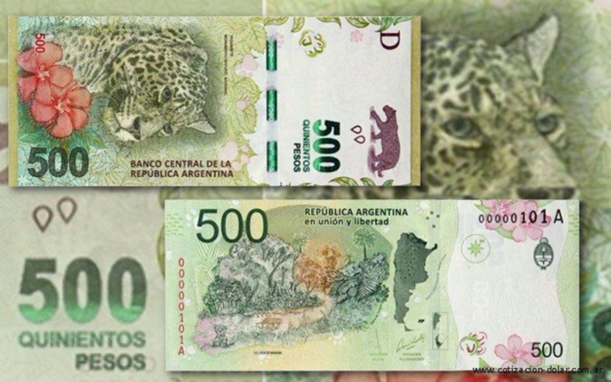 Premian en España al billete de 500 pesos argentinos con la imagen del yaguareté