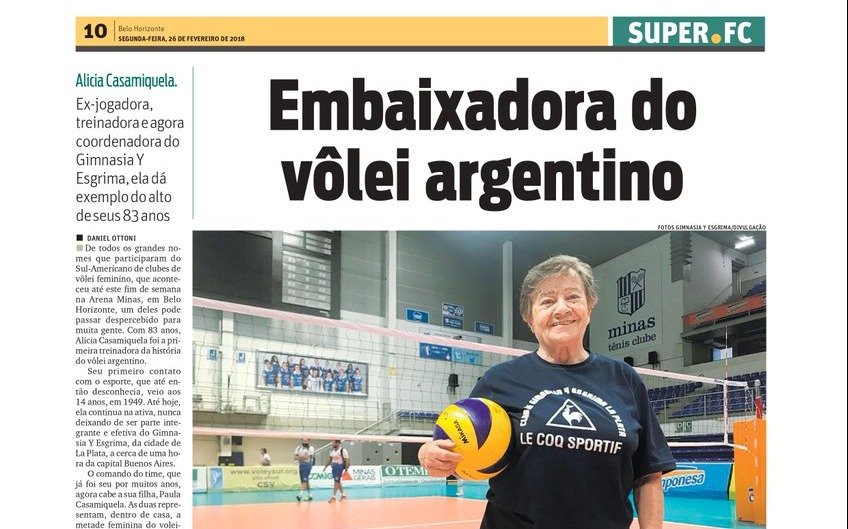 Reconocimiento para Casamiquela en Brasil: "La embajadora del voley argentino"