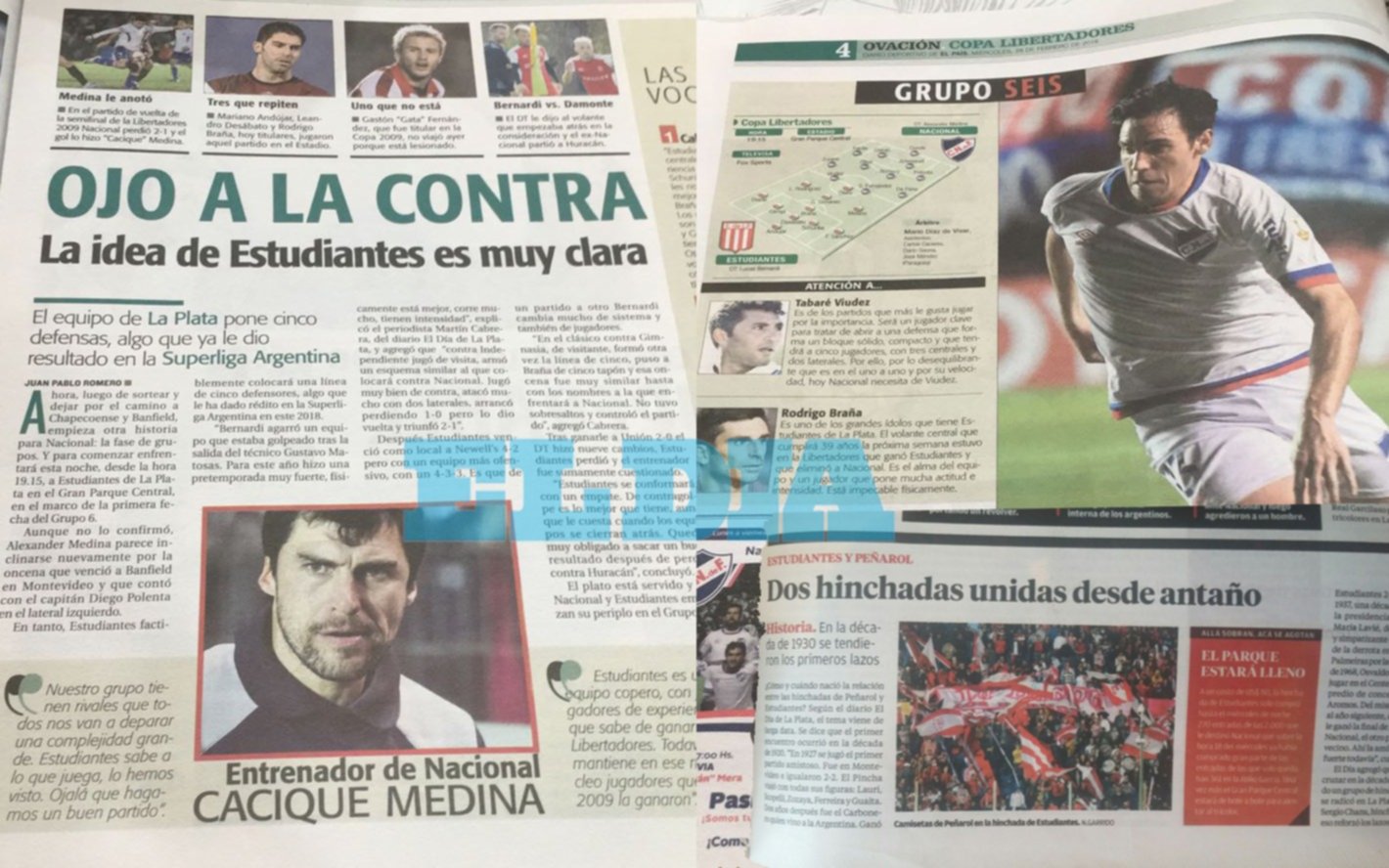 Los medios locales advierten a Nacional: "Ojo a la contra"
