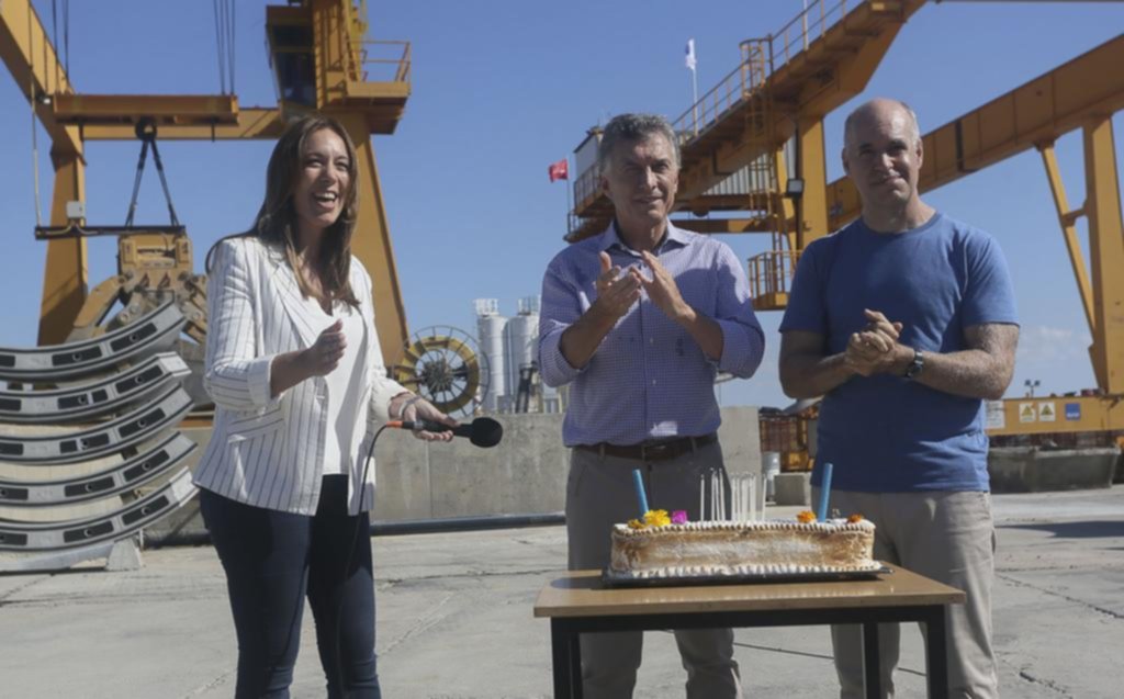 Macri, junto a Vidal y Rodríguez Larreta, en un acto que anticipó el clima de campaña electoral