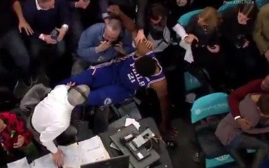 NBA: hizo una acrobacia y casi manda al hospital a una actriz