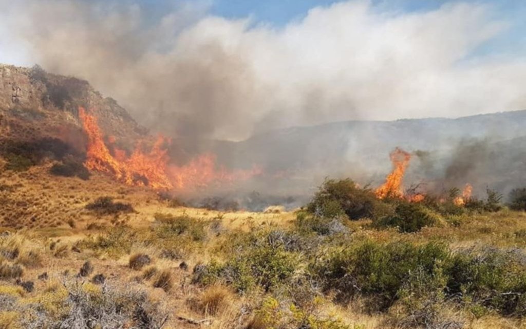 Avanza sin control un incendio que consumió 5.300 hectáreas de campo en Chubut