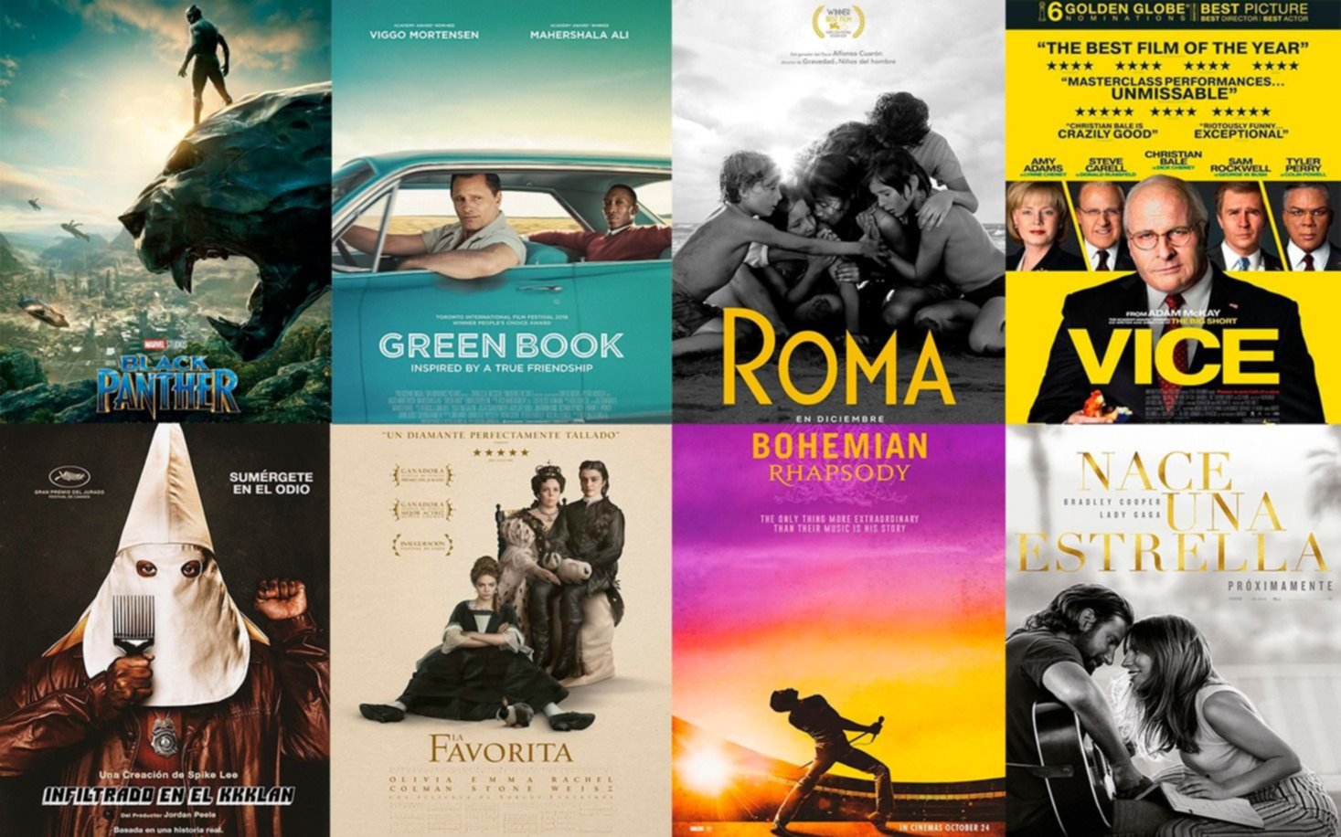 Las 8 candidatas a Mejor Película en los premios Oscar