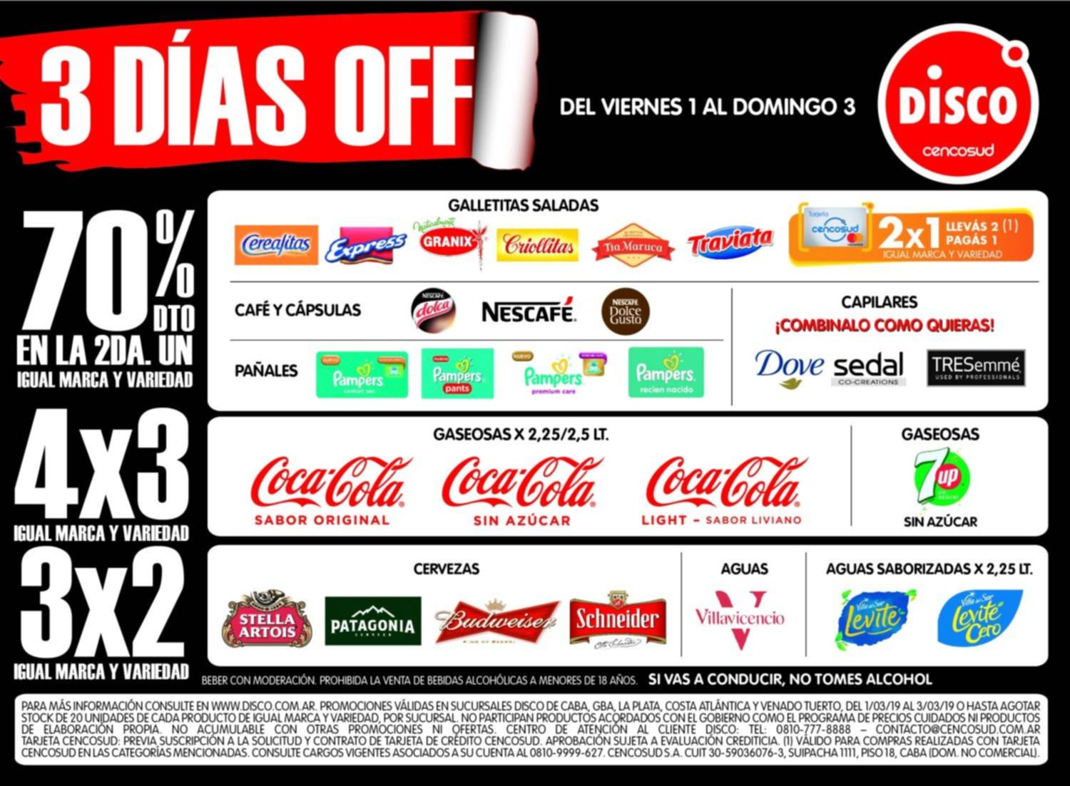 Disco te espera con tres días off en sus productos