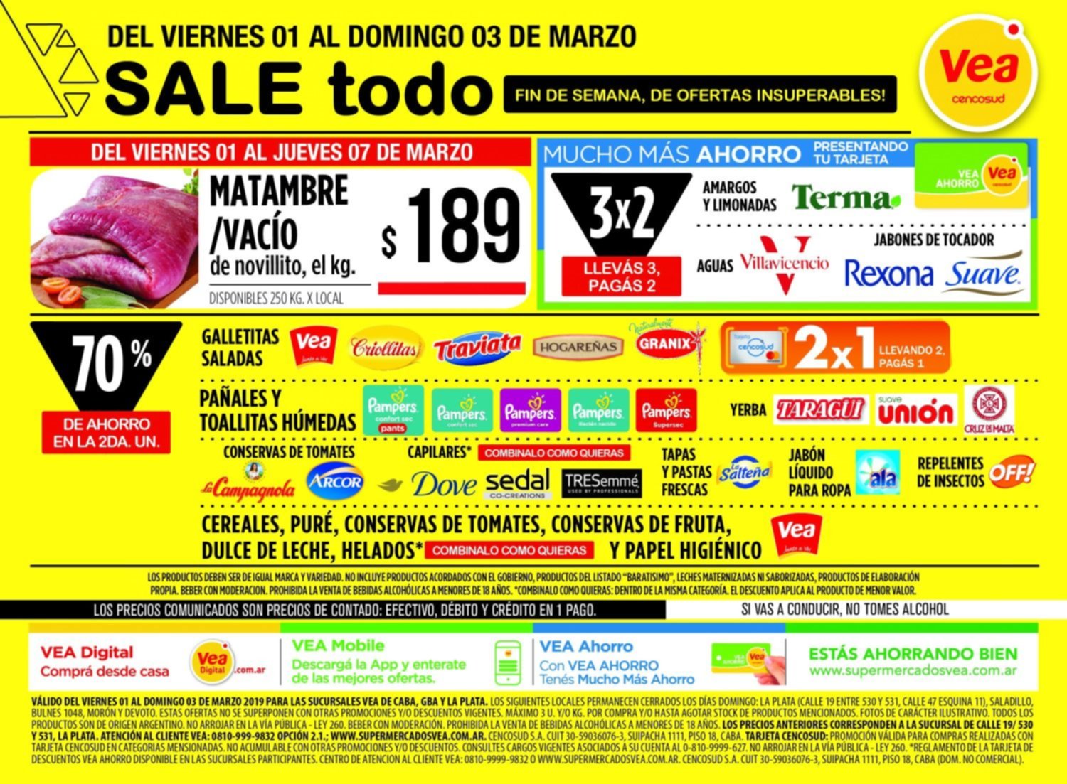 Sale todo en Vea este finde