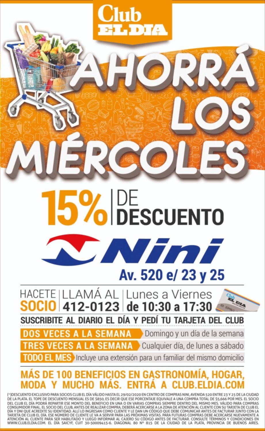 Los miércoles, 15% de descuento en Nini para los lectores de El Día