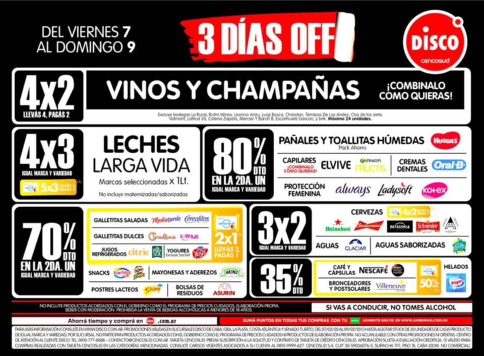 Tres días de descuento en productos seleccionados